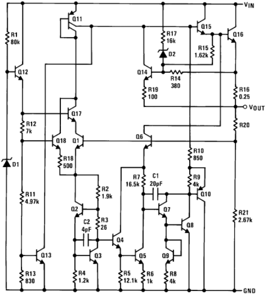 LM7812 Equivalent Schematic