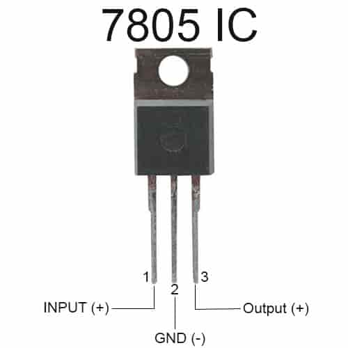  Pin Configuration of 7805 Voltage Regulator