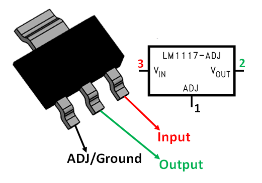 LM1117 Voltage Regulator Pinout