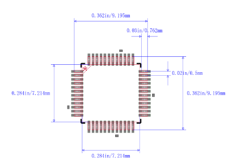 Fig.2 Package of STM32F103C6T6