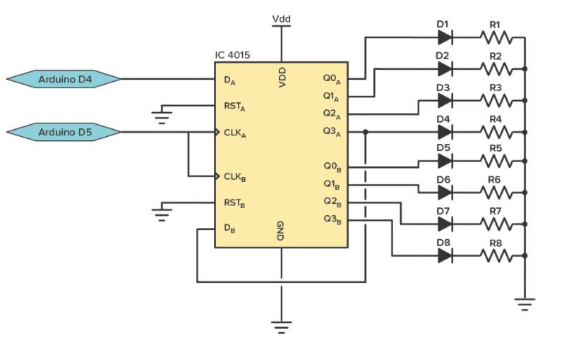 CD4015 Circuit