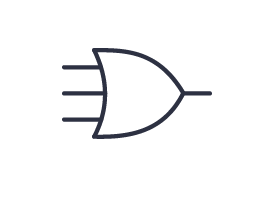 3-input OR gate symbol